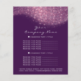 Glitzer Confetti Preise Flyer Lila Rosa