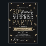 Glitzer Confetti Überraschung Party Einladung<br><div class="desc">Diese schicke und stilvolle 30. Geburtstagsüberraschung Party Einladung bietet eine elegante Rose Gold Glitzer Konfetti Thema mit moderner Typografie. Passen Sie die Hintergrundfarbe an, um dem Thema Ihres Events zu entsprechen. Für eine noch unvergesslichere Einladung wählen Sie eine die Form, Texturpapier oder ein doppeltes dickes Papier. Für ein individuelles Geburtstagsjahr,...</div>