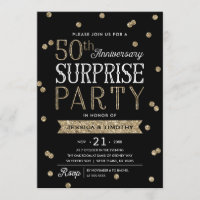 Glitzer Confetti Überraschung Party zum 50. Jahres