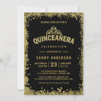 Glitzer Crown Quinceanera 15. Geburtstag