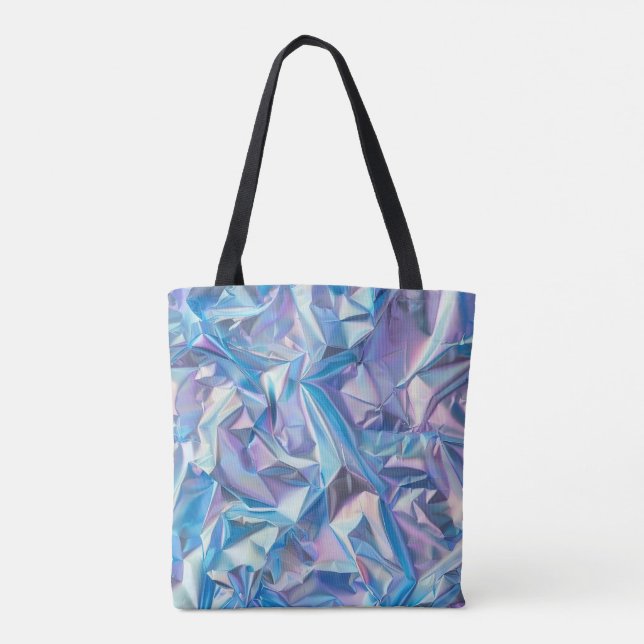 Glitzer Crumpled Tote Bag Tasche (Rückseite)