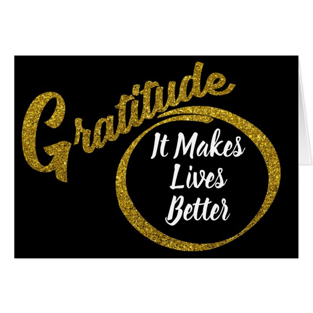 Glitzer Dankbarkeit macht Lives BetteTypografie (Vorderseite (Horizontal))