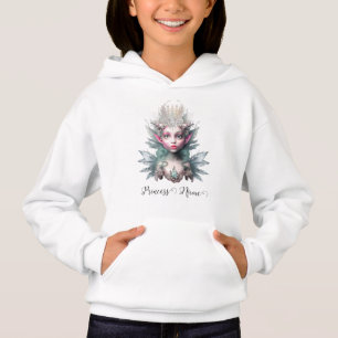 Glitzer der Eislaufprinzessin Kristall kront Mädch Hoodie