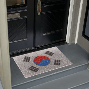 Glitzer der koreanischen Flagge Seoul Korea Welcom Fußmatte