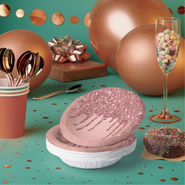 Glitzer der Zapfwelle | Terra Cotta Coral Orange Pappteller (Multi)