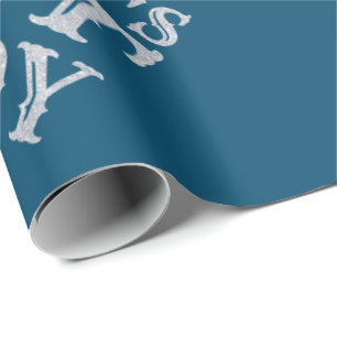 Glitzer des besten Vaters der Silver World Geschenkpapier