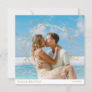 *~* Glitzer DIY Couple FOTO UAWG QR AR6 Hochzeit Einladung