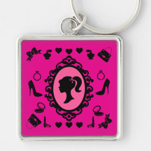 Glitzer Doll Birthday Pink Glam Fashion Schlüsselanhänger