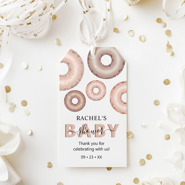 Glitzer Donut Baby Sprinkle Girl Babydusche Geschenkanhänger (Von Creator hochgeladen)