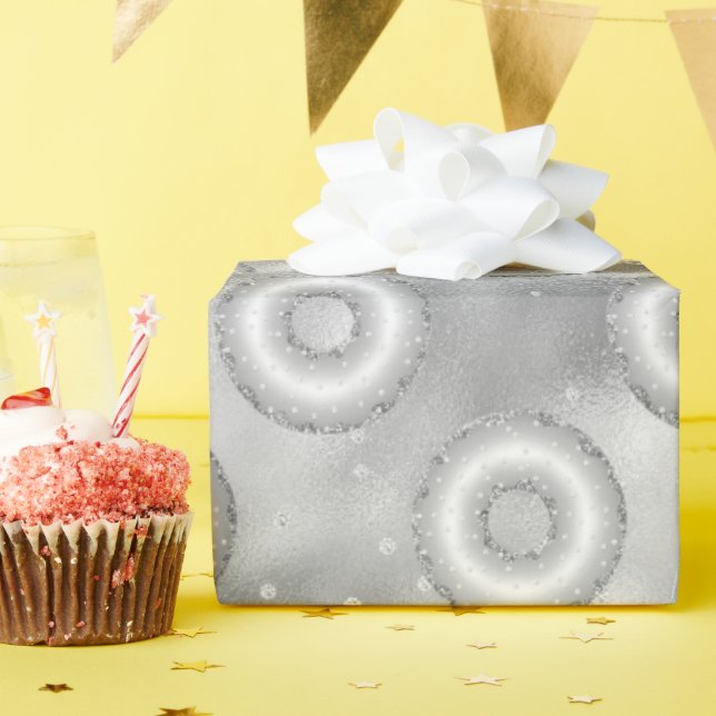 Glitzer Donut Confetti Pattern Geschenkpapier (Geburtstagsparty)