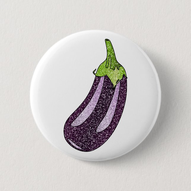 Glitzer Eggplant Button (Vorderseite)