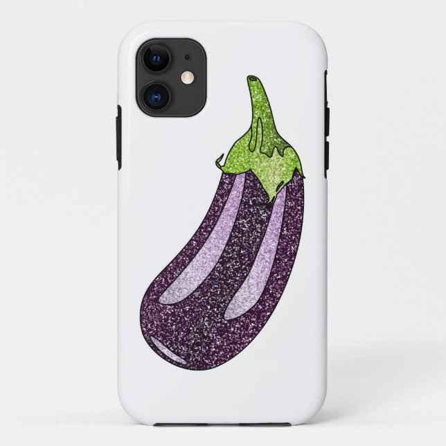 Glitzer Eggplant Case-Mate iPhone Hülle (Rückseite)