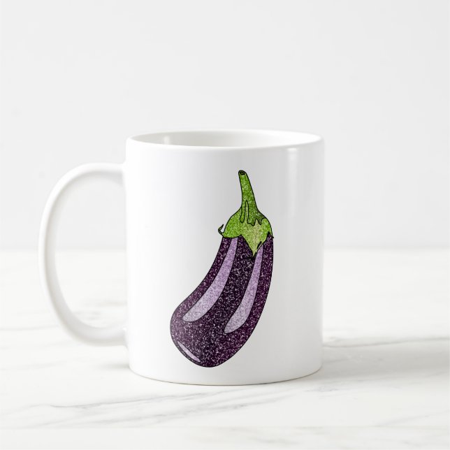 Glitzer Eggplant Kaffeetasse (Links)