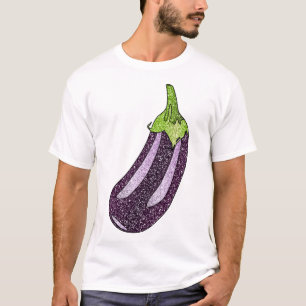 Glitzer Eggplant T-Shirt