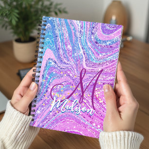 Glitzer Einhorn Regenbogen Mädchen Marmor Kunst Planer