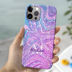 Glitzer Einhorn Regenbogen Mädchenmarmor Kunst Cas Case-Mate iPhone Hülle