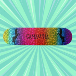 Glitzer Einhorn Skateboard