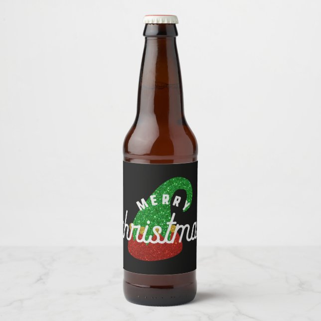 Glitzer Elf Hat Bierflaschenetikett (Vorderseite)