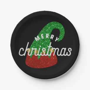 Glitzer Elf Hat Pappteller
