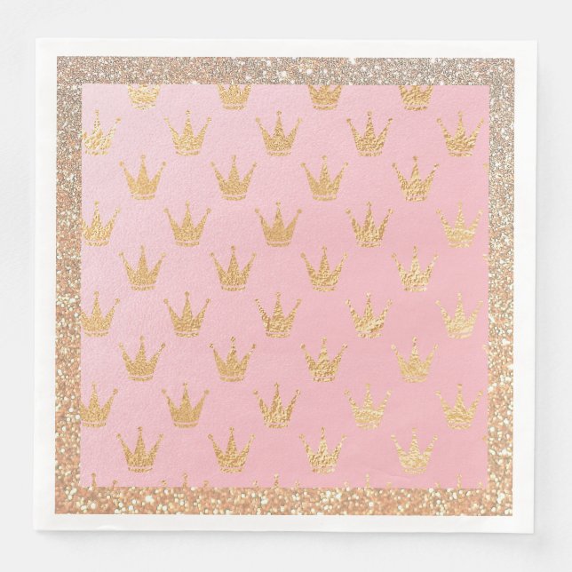 Glitzer Fairy Krons für sie Serviette (Vorderseite)