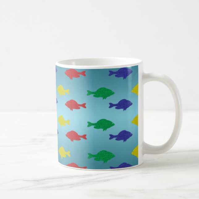 Glitzer Fish Pattern Tasse (Rechts)