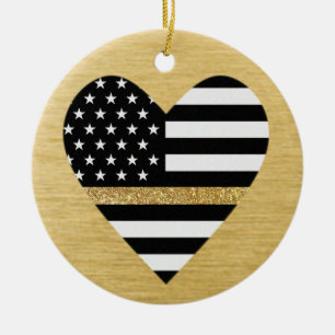 Glitzer-Flaggenmitte der dünnen gelben Linie Keramik Ornament