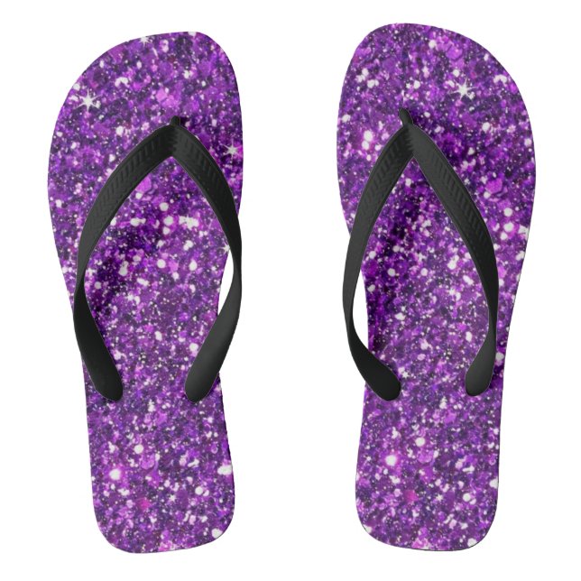 Glitzer-Flip-Flops, Flip-Flops mit Lila Farbe Flip Flops (Fußbett)
