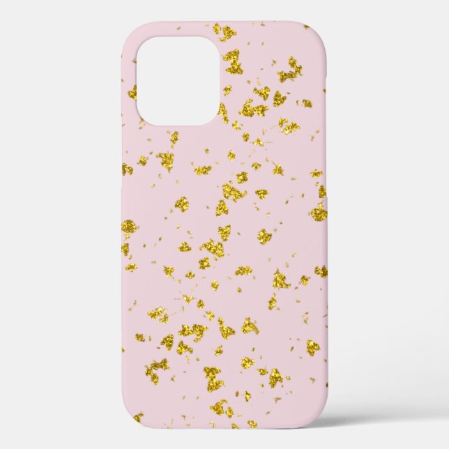 Glitzer-Flocken und Blush Case-Mate iPhone Hülle (Rückseite)