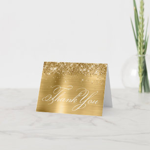 Glitzer Foil Decorative Kalligrafie Dankeskarte
