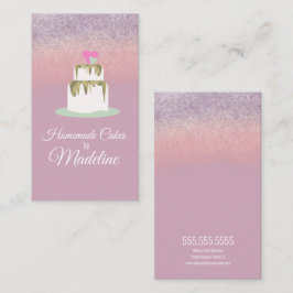 Glitzer Foil Wedding Cake Bäckerei Visitenkarte