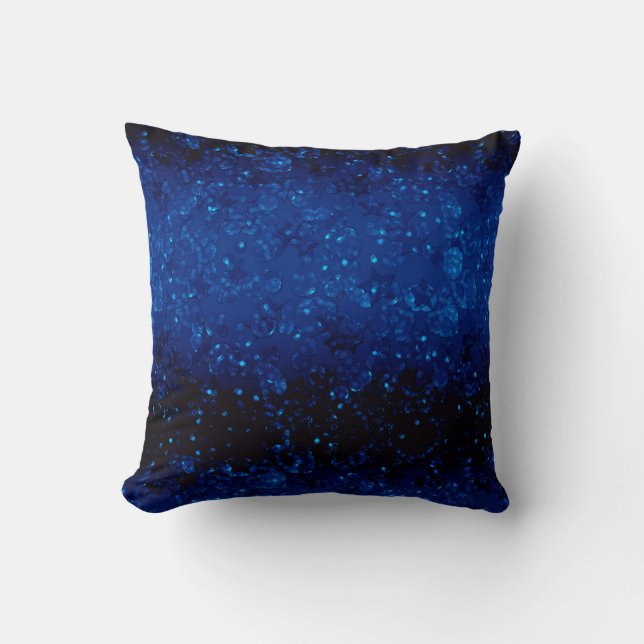 Glitzer funkeln nahtlose Konfetti Marine glänzen d Kissen (Vorderseite)