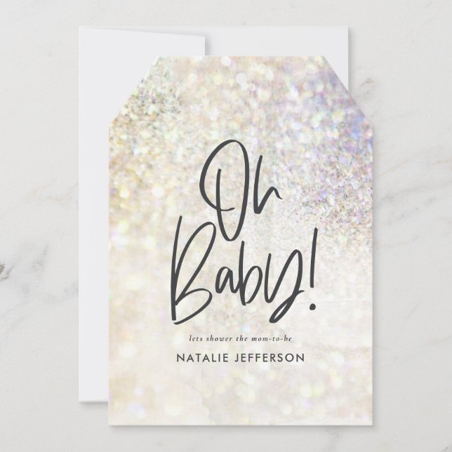 Glitzer funkelnd Klasse oh Baby! Party duschen (Vorderseite)