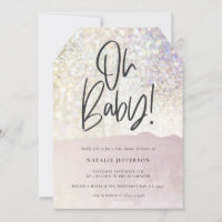 Glitzer funkelnd Klasse oh Baby! Party duschen