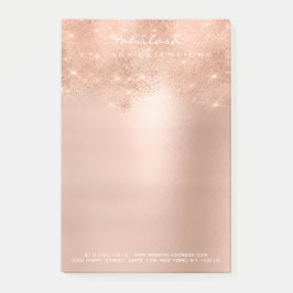 Glitzer Funkelnd Rosa Rose Gold Pulver Weißglanz Post-it Klebezettel