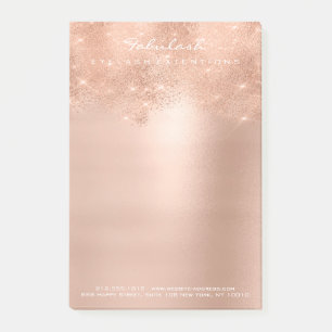 Glitzer Funkelnd Rosa Rose Gold Pulver Weißglanz Post-it Klebezettel
