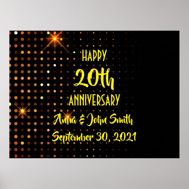 Glitzer für das glückliche Jubiläum Poster (Vorne)