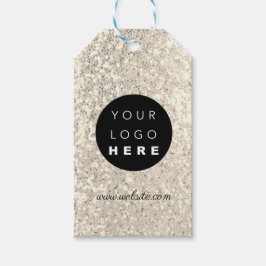 Glitzer für das Logo des Unternehmens Geschenkanhänger