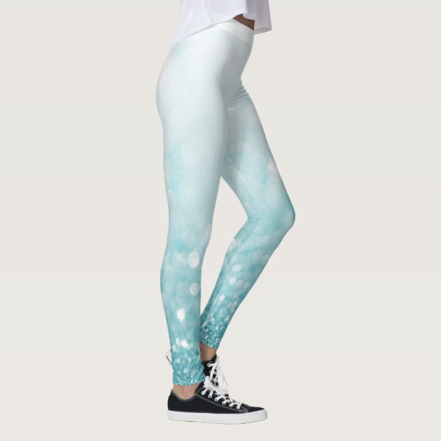 Glitzer für hellblaue Sparkone-Imitat Leggings (Rechts)