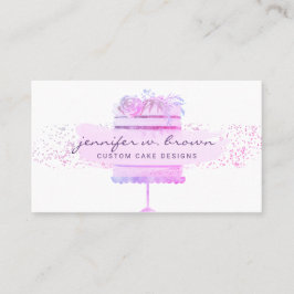 Glitzer für Hochzeitstorte Pink Visitenkarte