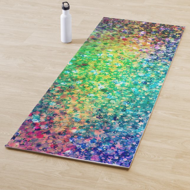 Glitzer für mehrfarbige Imitat Yogamatte (Beispiel)