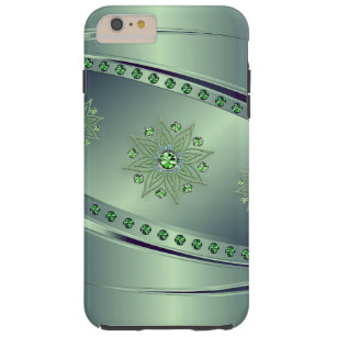 Glitzer für metallische Grünflächen und Diamanten Tough iPhone 6 Plus Hülle