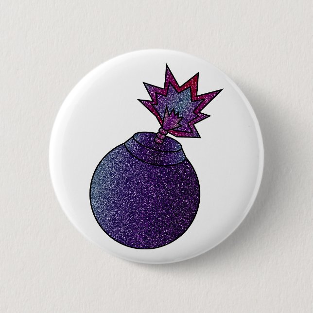 Glitzer Galaxy Bomb Button (Vorderseite)