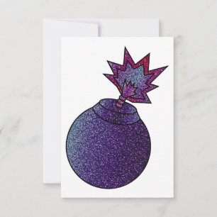Glitzer Galaxy Bomb Dankeskarte