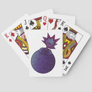 Glitzer Galaxy Bomb Spielkarten