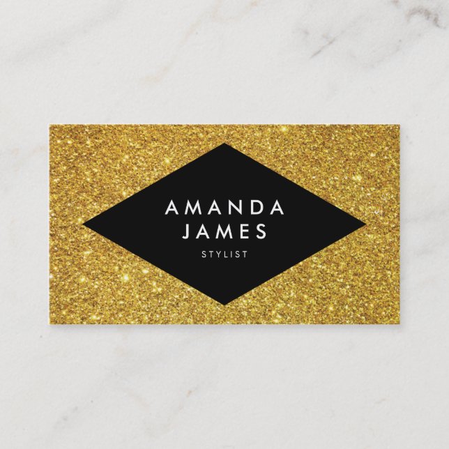 Glitzer Galore Stylish Business Cards Visitenkarte (Vorderseite)