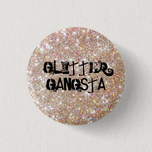 Glitzer Gangsta Button