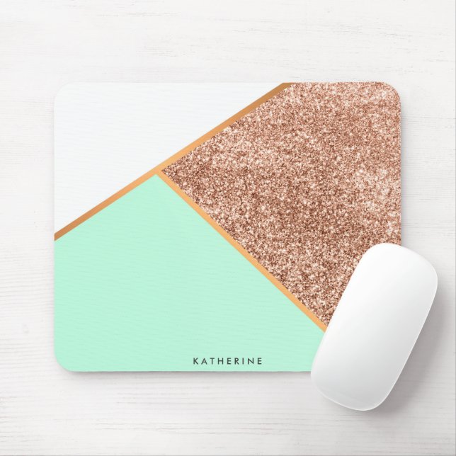 Glitzer Geometric Abstrakt Mosaic Mousepad (Mit Mouse)