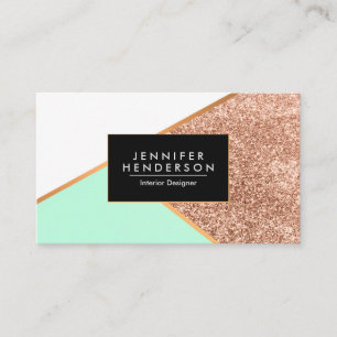 Glitzer Geometric Abstrakt Visitenkarte