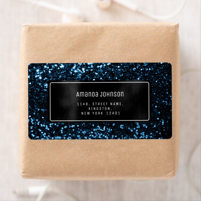 Glitzer Gerahmt Blue Navy UAWG Address Boutique (Insitu)