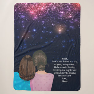 Glitzer-Geschenk für Mama von Tochter-Letter Hinwe Sherpadecke